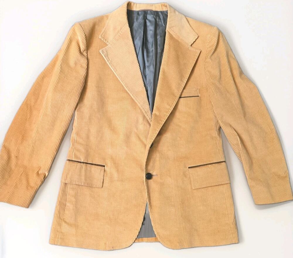 Vintage 1970s Penneys Towncraft Outdoorsman Corduroy Blazer 42R USA Made